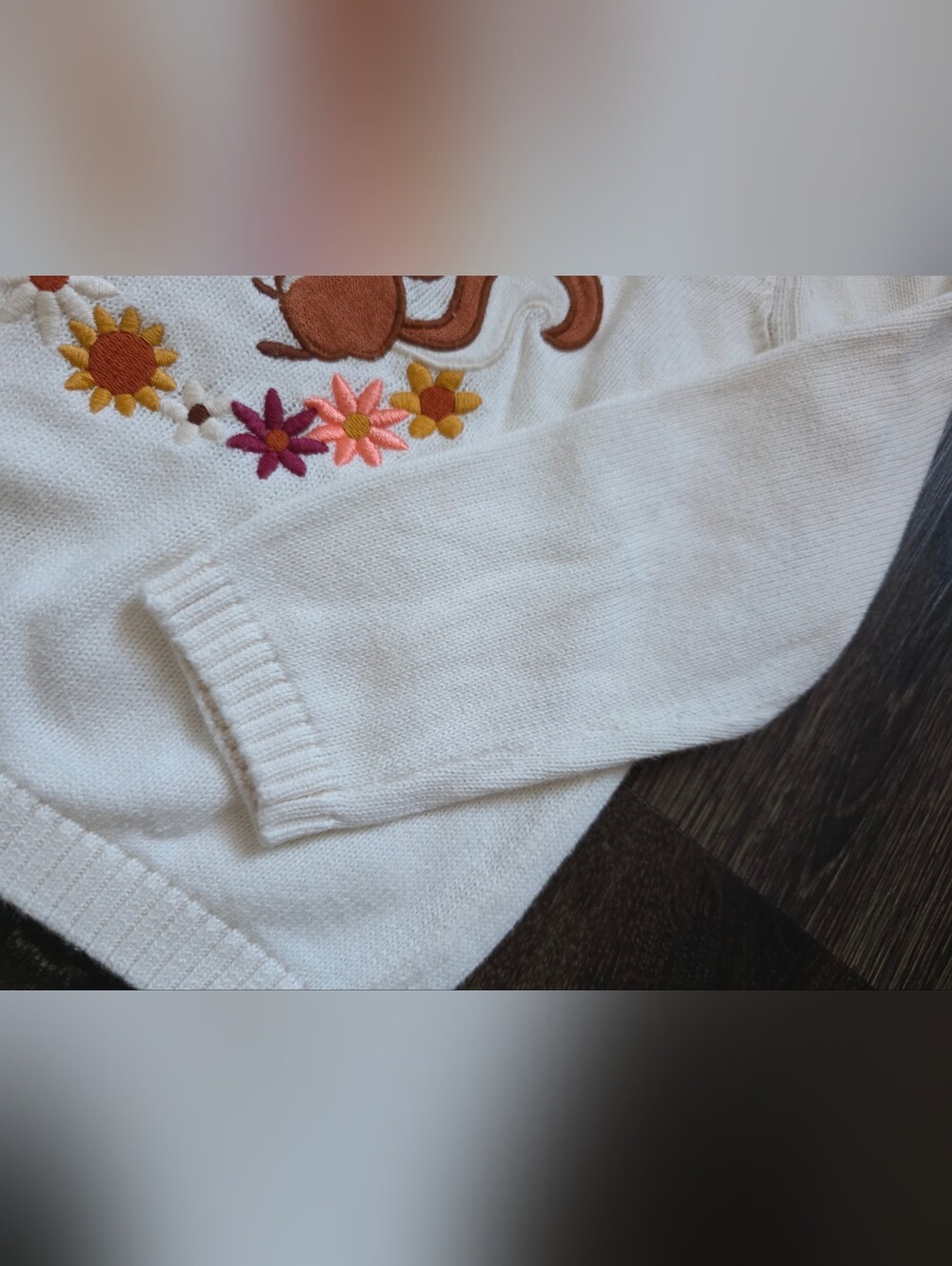 Gymboee "Happy Harvest"embroidered squirrel sweater - Picture 8 of 9